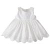 Alvivi Toddler Baby Girls Summer Camis Dress Sleeveless Cotton Lace Hollow Embroidered Ruched Dress White 3-4 Years view 1