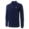 LexiuYibai Mens Polo Shirts California Bear Embroidered Long Sleeve Polo Shirts (Navy,Large,Large) view 1