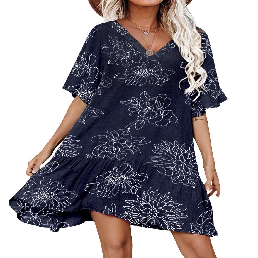 Aoulaydo Swimsuit Cover Ups for Women Sexy Beach Cover Up Dress Short Sleeves Bathing Suit Coverup