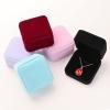 WEIXINDIY Velvet Necklace Pendant Gift Box Jewelry Box Jewelry Display 2.8 x 2.8 x 1.6 inches (Pink) view 4