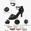MSMAX Women Black Latin Dancing Shoes High Heel Character Ballroom Dance Shoe for Women 10 M US Women view 4