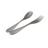 RISON Titanium 2PCS Ultra Light Silver Spoon and Spork for Camping Backpacking Hiking Fishing or any other Outdoor Activities view 1