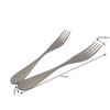 RISON Titanium 2PCS Ultra Light Silver Spoon and Spork for Camping Backpacking Hiking Fishing or any other Outdoor Activities view 3