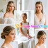 Brishow Rhinestone Gold Head Chain Jewelry for Women Bridal Forehead Headpiece for Wedding view 4
