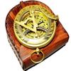 Antique Brass Sundial Compass Push Button Compass Handmade Marine Pocket Compass Nautical Brass Sundial Antique Compass Handmade Marine Pocket Compass Decor 3 Inches by Allorytech