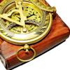 Antique Brass Sundial Compass Push Button Compass Handmade Marine Pocket Compass Nautical Brass Sundial Antique Compass Handmade Marine Pocket Compass Decor 3 Inches by Allorytech view 2