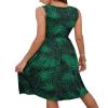 MOLERANI Women Summer Dresses Sleeveless Casual Loose Swing Button Down Midi Dress with Pockets(Leaf Green,L) view 3