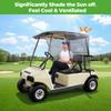 10L0L Golf Cart Sun Shade Cover for Club Car DS Precedent & EZGO TXT RXV, Superior UV Heat Blocking Polyester Mesh Canopy Cover, Durable & Easy Install (Roof Size:59" L X 41" W) view 4