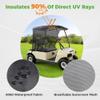 10L0L 2 Passenger Golf Cart Sun Shade Cover for Club Car DS & EZGO TXT - Foldable UV Protection Cover Heat Blocking Design, Black view 4