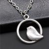 2Pcs Ancient Silver Bird Necklace view 3