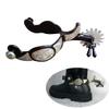 UNISTRENGH a Pair Classical Western Bronze Spurs, Decorative Board Inlaid with German Silver (Silver) view 1