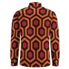 BAIKUTOUAN Shining Carpet Pattern Men's Loose Fit Long Sleeve Shirt Button-Up Casual Shirts XS view 4