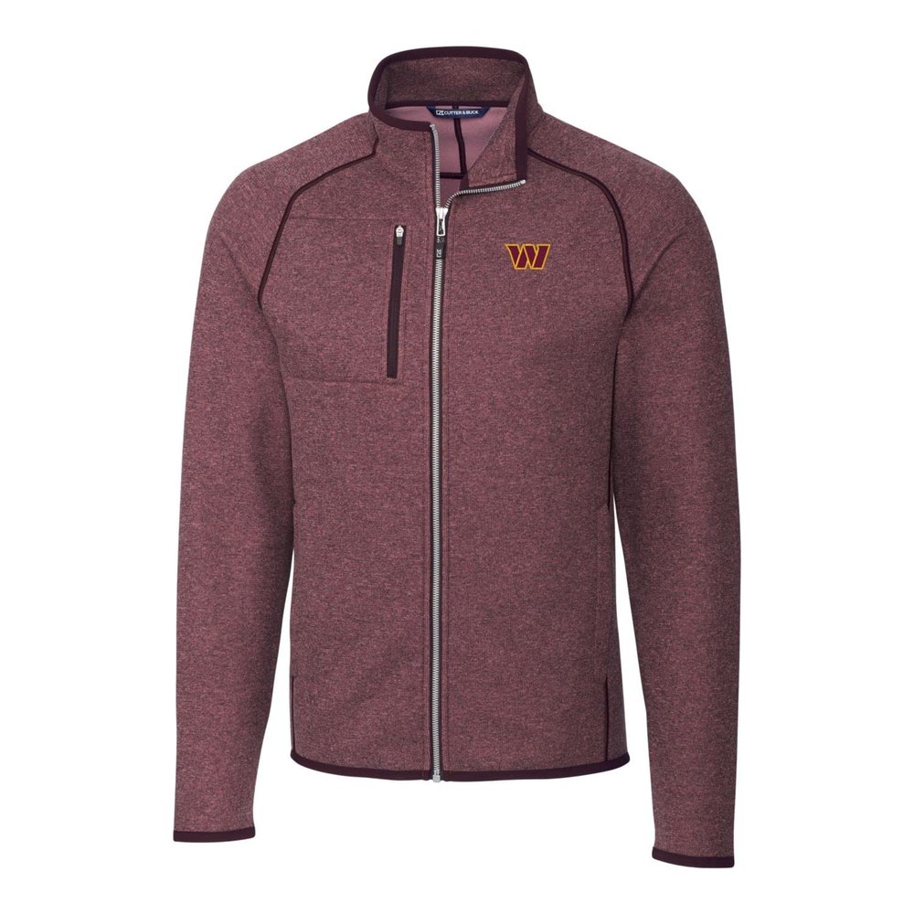 Cutter & Buck Men's Burgundy Washington Commanders Mainsail Full-Zip Jacket