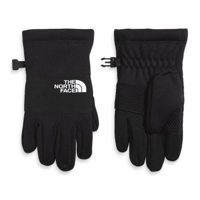 The North Face Little Kids' Sierra Fleece Etip Glove - Touchscreen Compatible, Silicone Gripper Dots, Pairing Clip, TNF Black, XX-Small