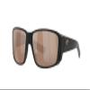 Costa Del Mar Mens Tuna Alley Pro Rectangular Sunglasses, Black/Polarized Copper Silver Mirrored 580G, 60 mm view 2