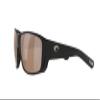 Costa Del Mar Mens Tuna Alley Pro Rectangular Sunglasses, Black/Polarized Copper Silver Mirrored 580G, 60 mm view 3