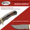 SZCO Supplies 9.75" Horn/Wood Handle Full Tang Damascus Steel Outdoor Hunting Knife With Sheath view 4