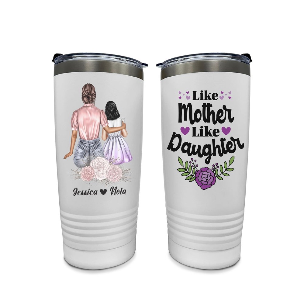 TEEAMORE Personalized Mother's Day Tumbler Mom And Me Gift From Child Best Mom Tumblers Mother And Daughter 20oz