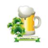Kiss-Cut Stickers - St. Patrick's Day - Beer (4"x4", White) view 1