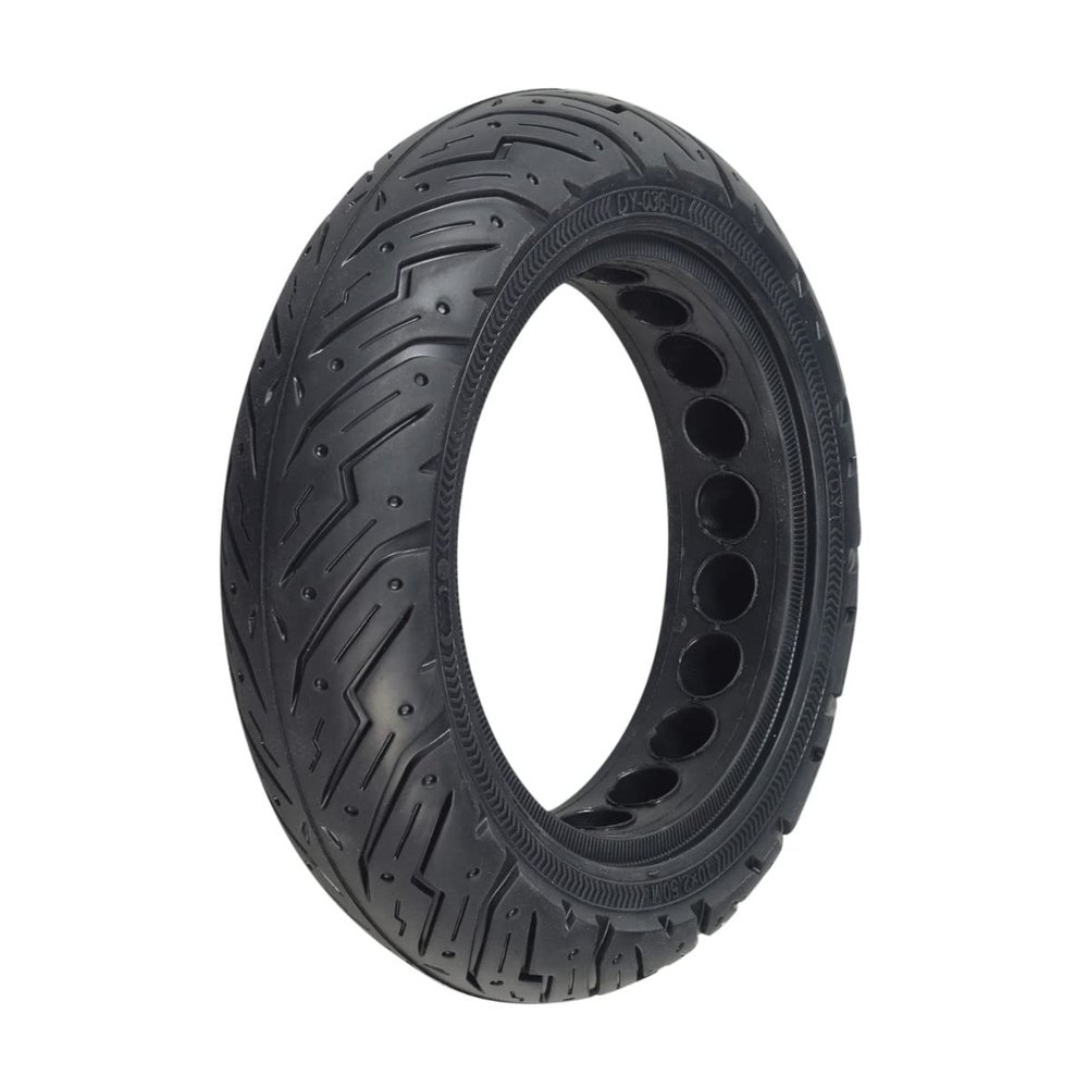 AlveyTech Solid Rubber 10" x 2.50" Honeycomb Tire - Fits The Ninebot by Segway MAX G30 Electric Scooter, Flat Free Solid Tire For Front or Rear Wheel Replacement with DY-036-01 Tread Pattern (1)