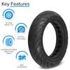 AlveyTech Solid Rubber 10" x 2.50" Honeycomb Tire - Fits The Ninebot by Segway MAX G30 Electric Scooter, Flat Free Solid Tire For Front or Rear Wheel Replacement with DY-036-01 Tread Pattern (1) view 3