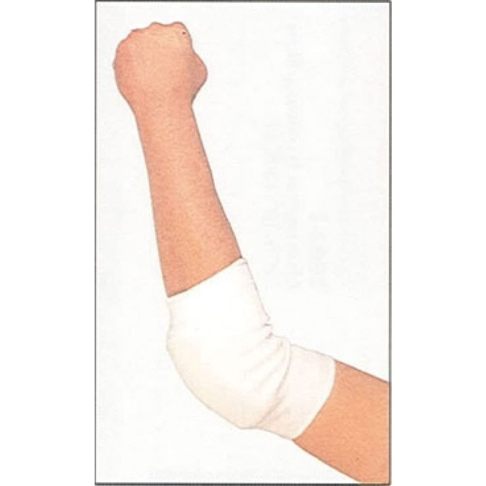 Classic Elbow Pads Karate MMA Muay Thai Training All Sports Protection (White, Children)