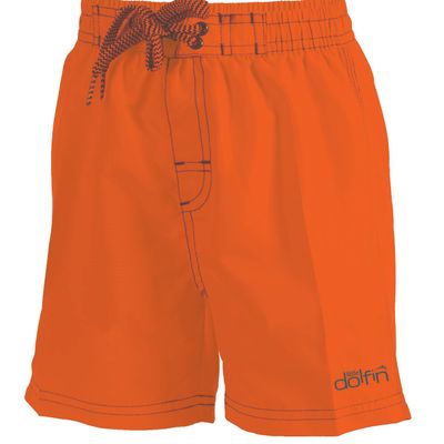 Dolfin Little Toddler Boys Swimsuit Solid Swim Trunks Orange