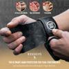 RooGrips 3 Finger Premium Leather Hand Grips for Crossfit, Pull Ups & Gymnastics & Weightlifting - The Most Durable Grip Support and Hand Protection from Rips and Blisters. (Size Small) view 3