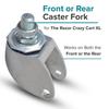AlveyTech Front or Rear Caster Fork for The Razor Crazy Cart XL view 4