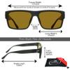 proSPORT Polarized Sunglass Light-Weight Black Frame Brown Lens Anti-Glare Men Women Eco-Friendly view 2