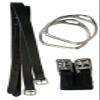 Equitem Leather Rocking Horse, Display or Dog English All Purpose Saddle with Leathers and Irons (Black with Pink) view 2