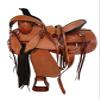 Brown Leather Western Roping Ranch Saddle 15 16 17 18 Tooled Horse TACK Set (18 Inch) view 2