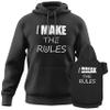APPARELYN Matching Hoodies for Dogs & Humans - I Make The Rules I Break The Rules Pet & Owner - Soft Dog Sweatshirt Set Black view 1