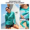 Kanu Surf Womens, Keri Long-Sleeve UPF 50 Rashguard, Harmony Atlantis, Medium view 4