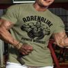 Gymish Lifestyle Adrenaline, Power Workout T-Shirt Shirts for Men for Gym Inspiration, Green, XXL view 2