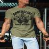Gymish Lifestyle Adrenaline, Power Workout T-Shirt Shirts for Men for Gym Inspiration, Green, XXL view 3