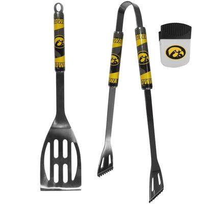 Siskiyou C2BQ52PMC Unisex NCAA Iowa Hawkeyes 2 Piece BBQ Set & Chip Clip - One Size