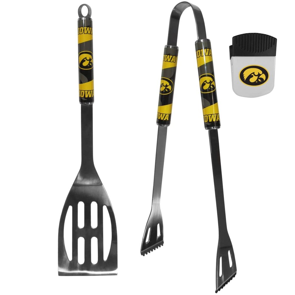 Siskiyou C2BQ52PMC Unisex NCAA Iowa Hawkeyes 2 Piece BBQ Set & Chip Clip - One Size