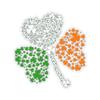 Kiss-Cut Stickers - St. Patrick's Day - Leaf Clovers (2"x2", Transparent) view 1