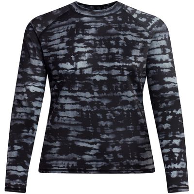 Kanu Surf Womens, Keri Long-Sleeve UPF 50 Rashguard, Harmony Black, Small