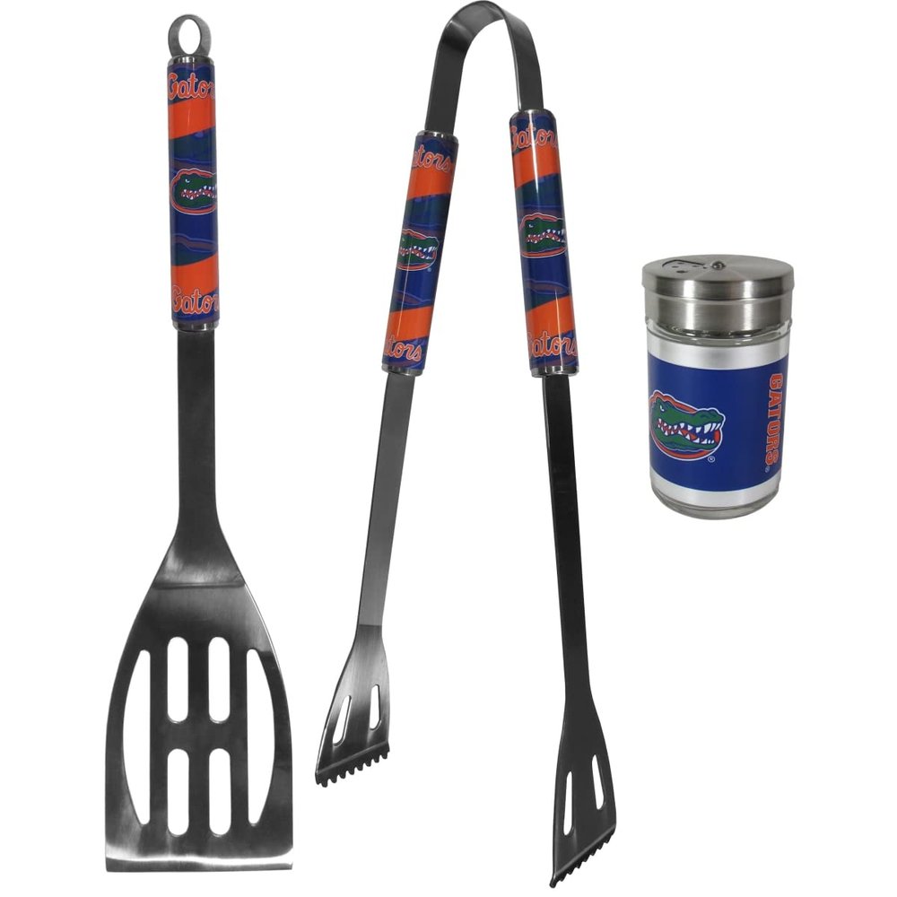 Siskiyou C2BQ4SEA Unisex NCAA Florida Gators 2 Piece BBQ Set with Season Shaker - One Size