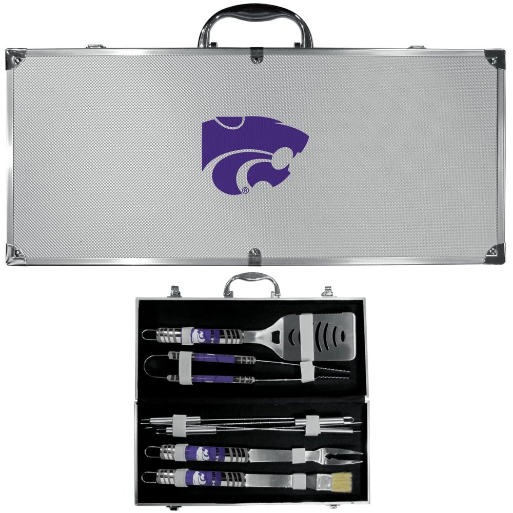 Siskiyou C8BQ15 Unisex NCAA Kansas State Wildcats 8 Piece Tailgater BBQ Set