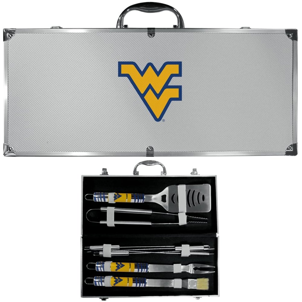 Siskiyou C8BQ60 Unisex NCAA West Virginia Mountaineers 8 Piece Tailgater BBQ Set