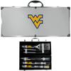 Siskiyou C8BQ60 Unisex NCAA West Virginia Mountaineers 8 Piece Tailgater BBQ Set view 1