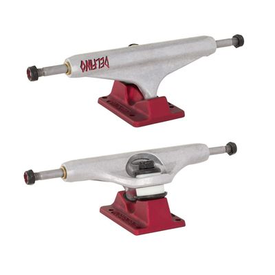 Independent Stage 11 Hollow Delfino Skateboard Trucks SIL/Red 159