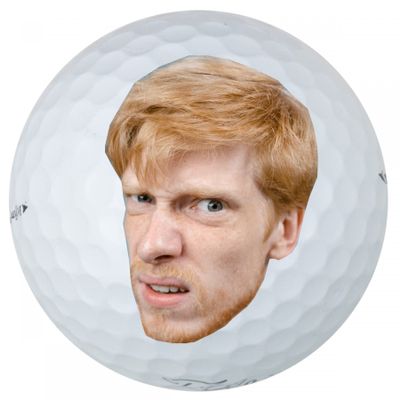 Pack of 12 Personalized Golf Balls - Customize With Your Face or Someone Else's - Used Recycled Balls With Mesh Carrying Bag - Great Gift for Men and Women