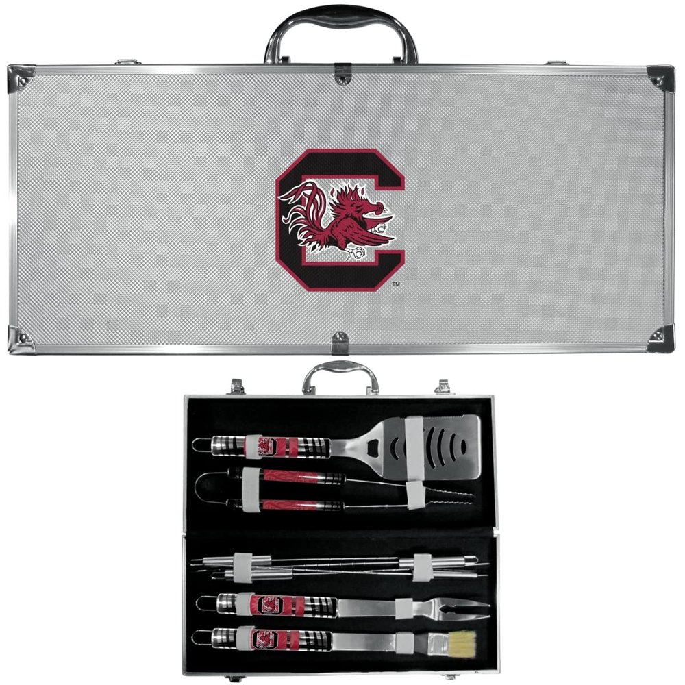 Siskiyou C8BQ63 Unisex NCAA South Carolina Gamecocks 8 Piece Tailgater BBQ Set