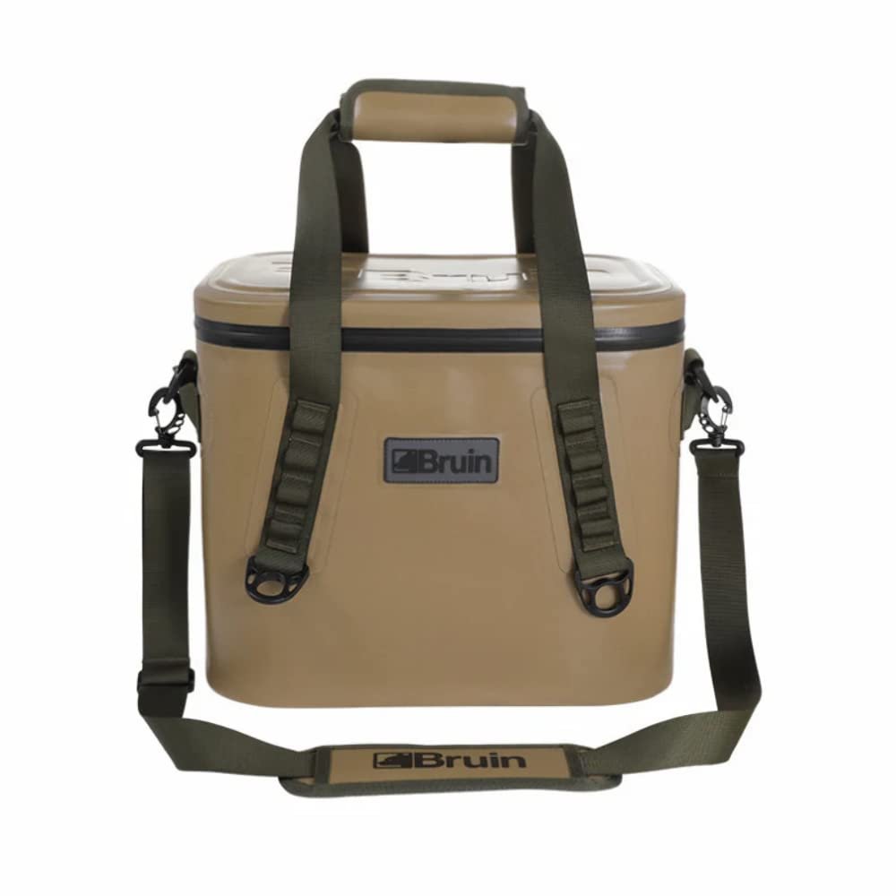 Bruin Outdoors Portable 30 Can Soft Pack Cooler (Tan/Olive/Gray)