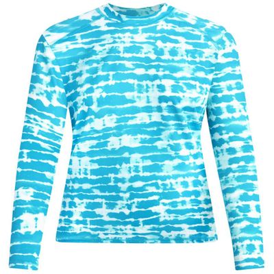 Kanu Surf Womens, Keri Long-Sleeve UPF 50 Rashguard, Harmony Aqua, Medium