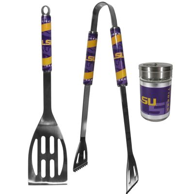 Siskiyou C2BQ43SEA Unisex NCAA LSU Tigers 2 Piece BBQ Set with Season Shaker - One Size